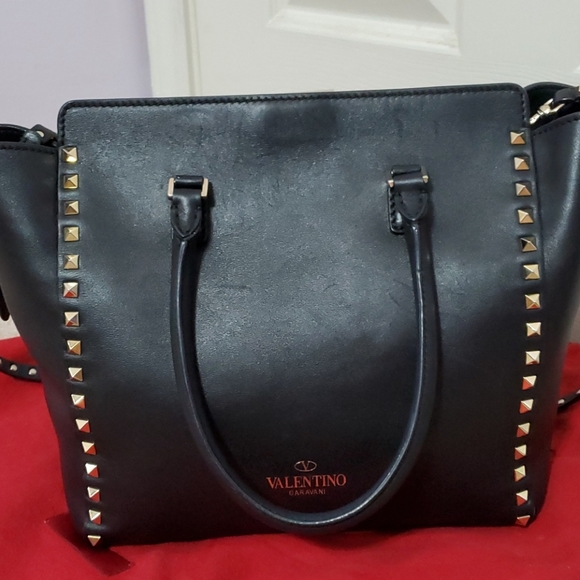 Valentino Rockstud Leather Pagoda shopper Bag - Picture 4 of 8